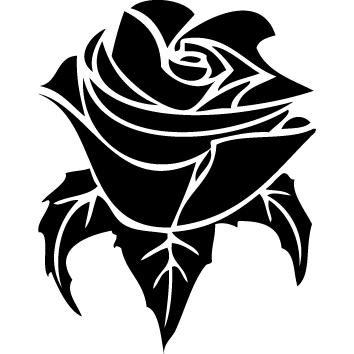 Sticker fleur de rose